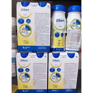 Sữa dinh dưỡng pha sẵn DIBEN DRINK VANILLA cho người đái tháo đường, chai 200ml, lốc 4 chai.