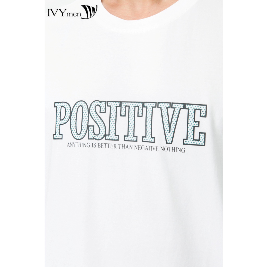 Áo thun nam in chữ Positive IVY moda MS 57E3379