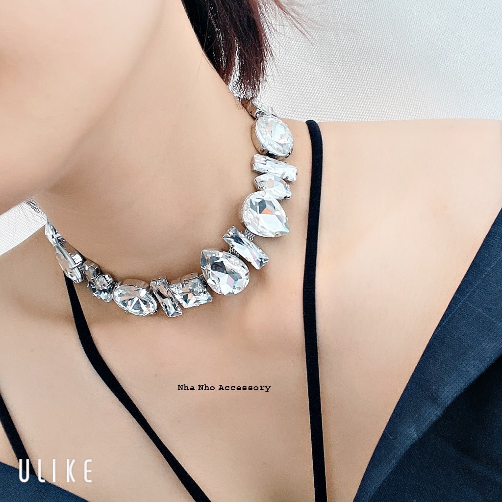 Vòng Cổ Choker Đá Bản To Ngẫu Nhiên NHÀ NHỎ 757