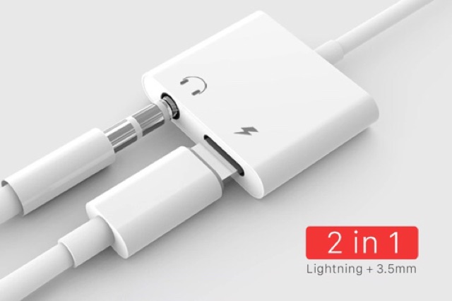 Jack Chuyển Đổi lighning 2 in 1 vừa sạc vừa nghe
