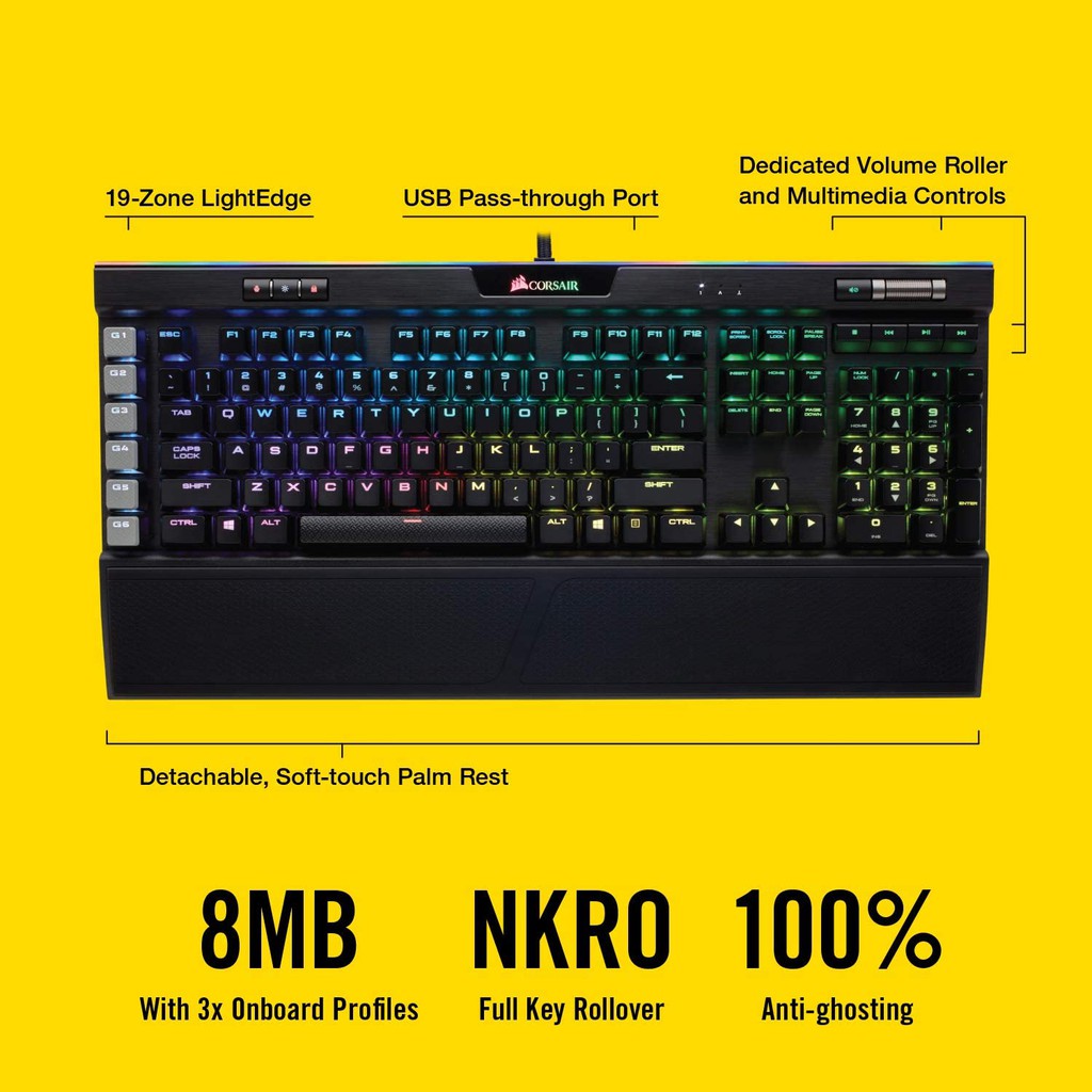 Bàn Phím Cơ Gaming Corsair K95 Platinum RGB Cherry Mx Speed