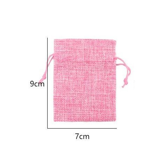 Túi vải bố dây rút vải bố thô size nhỏ 7x9cm đựng phụ kiện trang sức trang trí đám cưới làm quà tặng