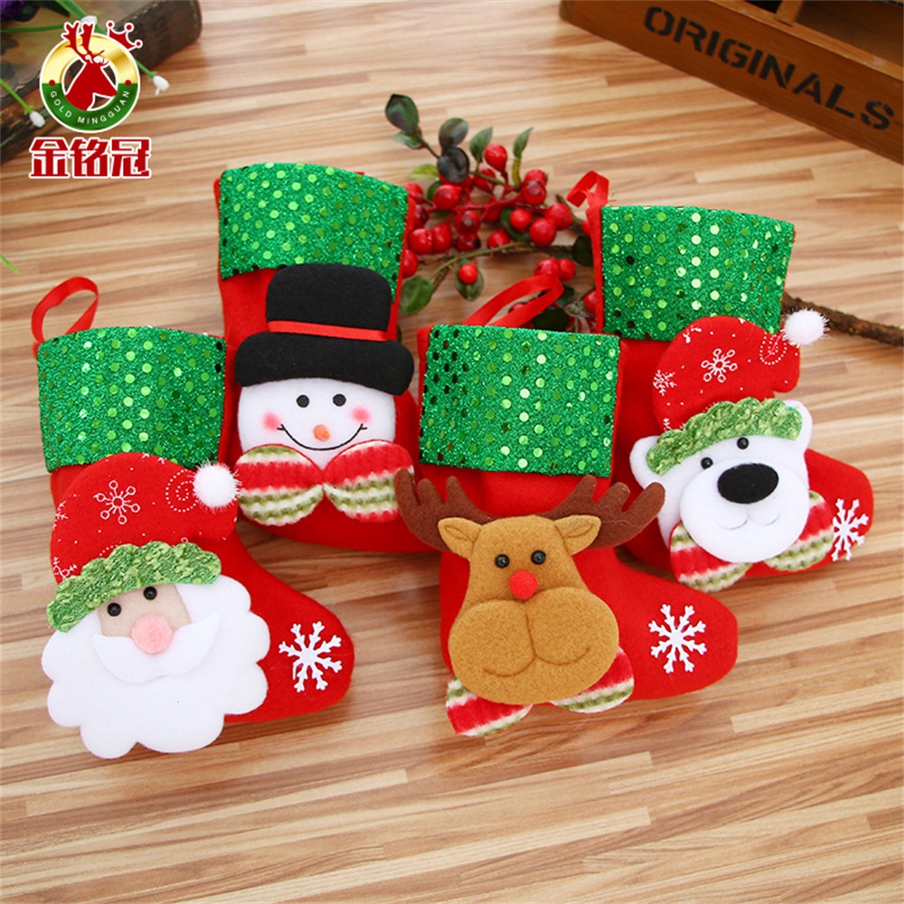 Vớ trang trí cây thông noel mini dễ thương