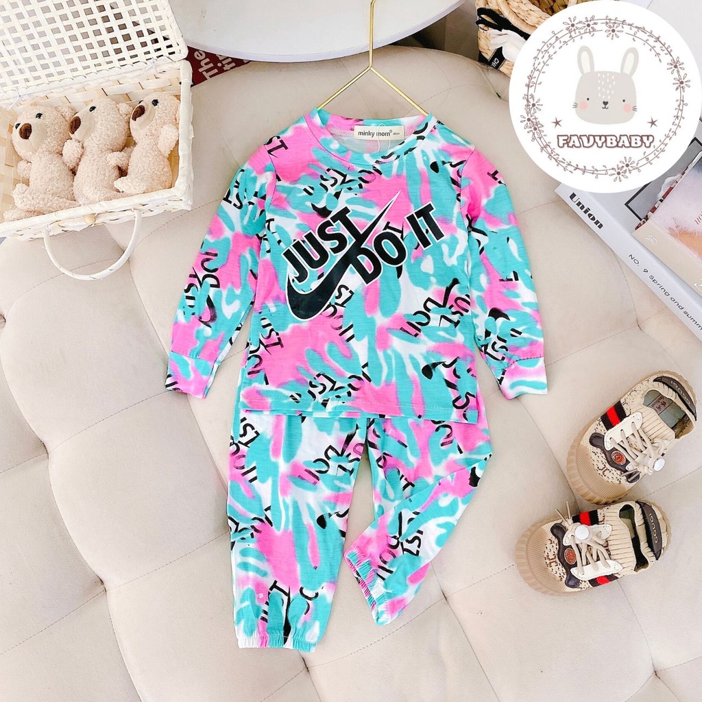 Bộ Dài Tay Quần Alibaba MINKY MOM Chính Hãng Bé Trai Bé Gái Thun Lạnh Thương Hiệu Sang Chảnh 0 1 2 3 4 5 Tuổi - Favybaby