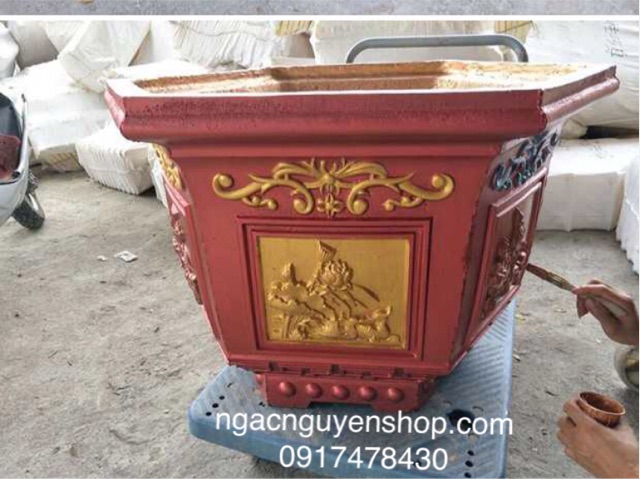 Khuôn đổ chậu , đúc chậu lục giác ngang 60 chéo góc 70 cao 40 lòng ghép