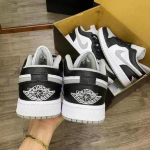 [Full box] Giày thể thao JoRdaN 1  xám Thấp Cổ chỉ trắng cao cấp full size 36-43  kèm box + Hộp bảo vệ | BigBuy360 - bigbuy360.vn
