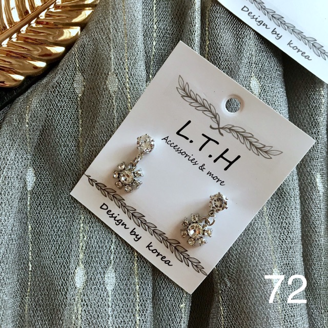 FREESHIP❤️ Bông Tai Đính Đá Hình Hoa Đẹp M72