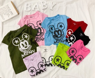 Áo phông cộc tay hình Micky