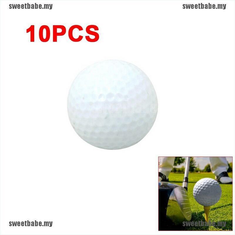 Set 10 Quả Bóng Golf Chất Liệu Da Pu Màu Trắng