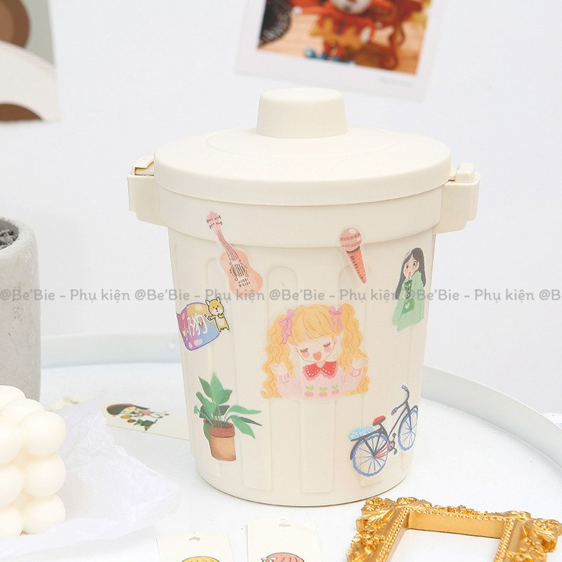 Thùng rác nhựa mini để bàn hoc sinh cute BeBie - BP184