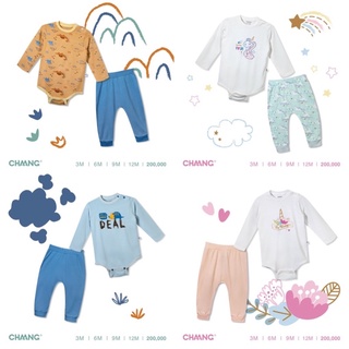 Bộ body chip dài dành cho bé từ 0-3m đến 9-12m