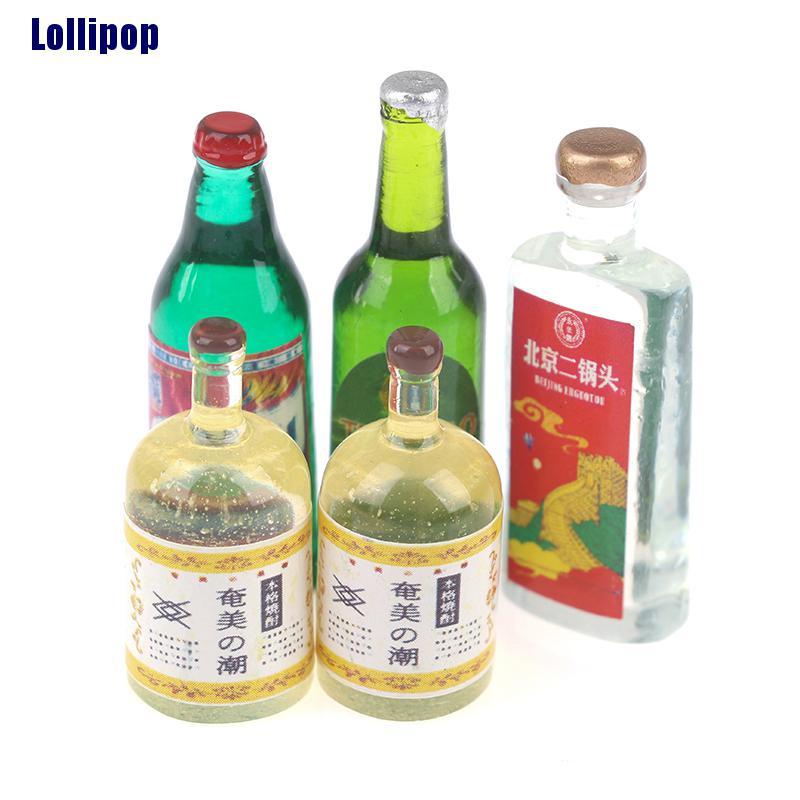 Set 20 mô hình chai nước tỉ lệ 1:6 1:12 trang trí nhà búp bê