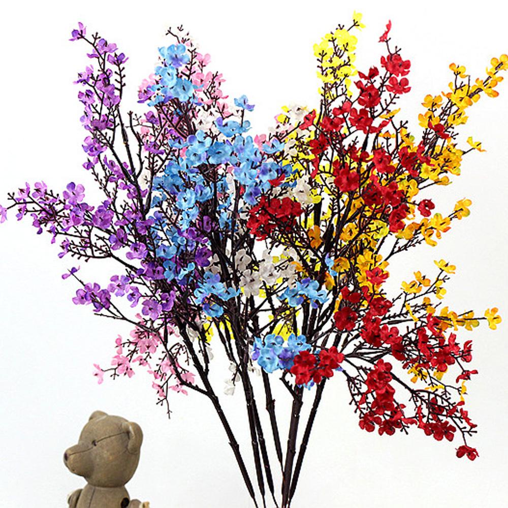 Nhánh Hoa Anh Đào Giả Màu Ngà Trang Trí Tiệc Cưới