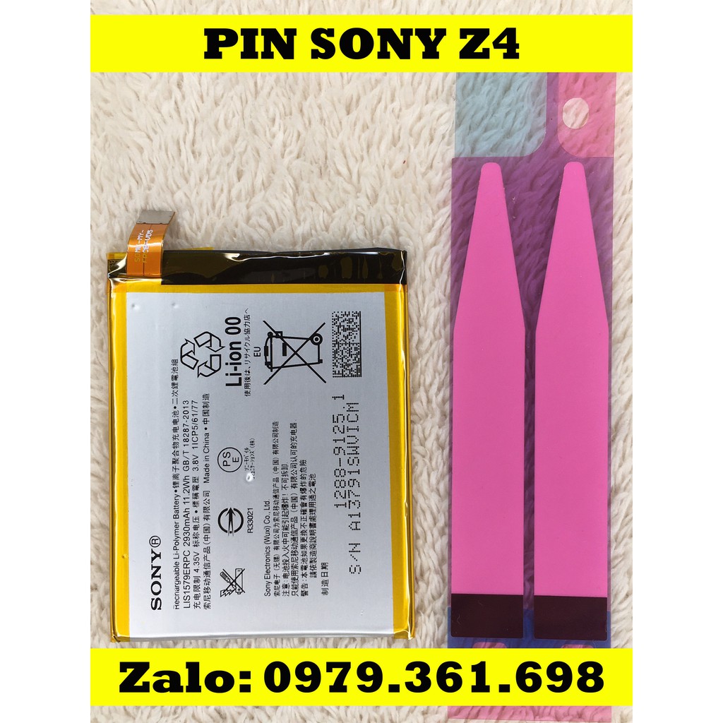 Pin Sony Z4 - XPERIA Z3 PLUS - SONY E6553 (LIS1579ERPC) - Hàng new ( bảo hành 3 tháng ) - Tặng keo dán pin