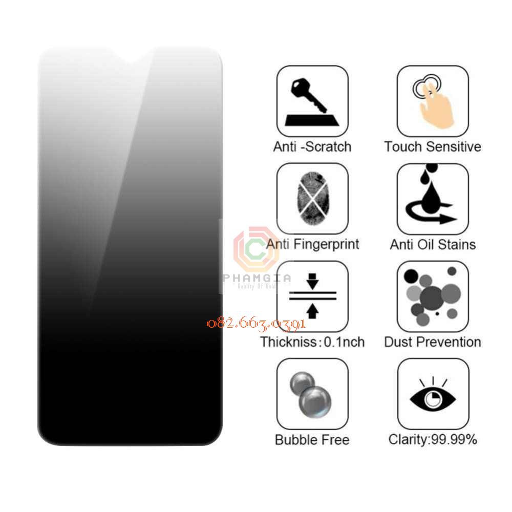 Dán cường lực chống nhìn trộm vivo Y31 Y51 Y53 Y55 Y55S Y67 V5 V5S Y69 Y71 (chống vỡ siêu bền)dẻo nano