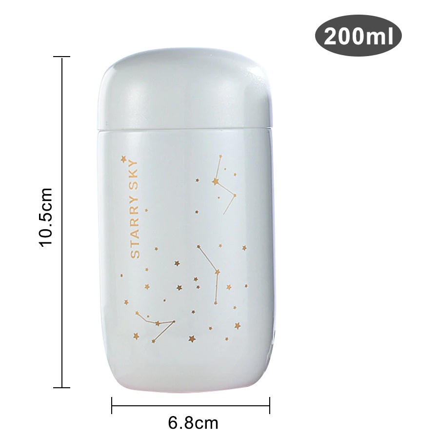 Cốc giữ nhiệt cà phê hình quả trứng mini hình bầu trời sao Món quà dễ thương cho người thân yêu