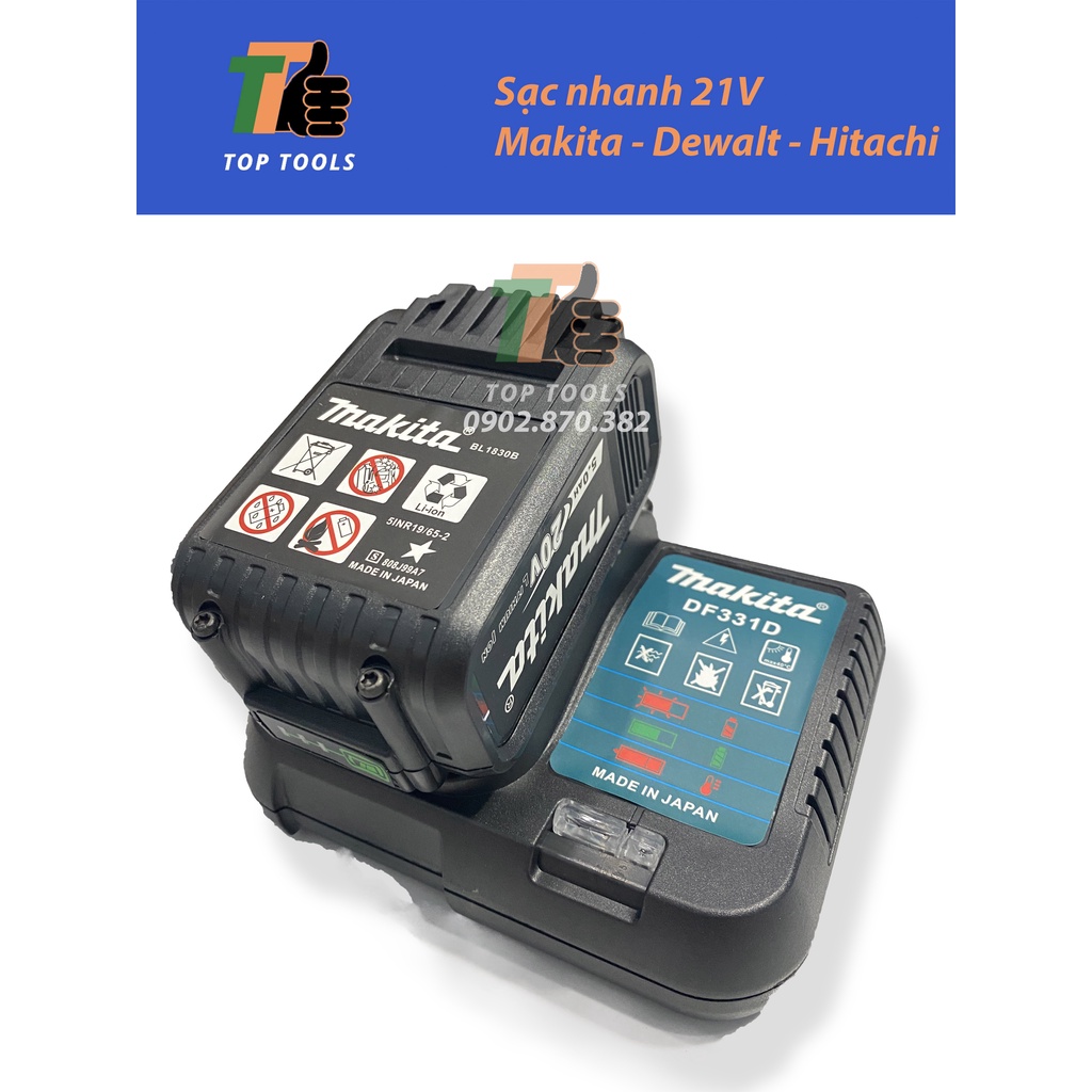 Sạc pin máy khoan, sạc máy bulong 21V, sạc nhanh tự ngắt
