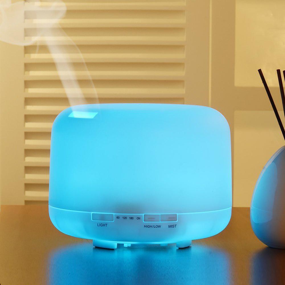 500ml Aromatherapy dry protect Ultrasonic Essential Oil Diffuser Ultrasonic Air Humidifier 7 Colors