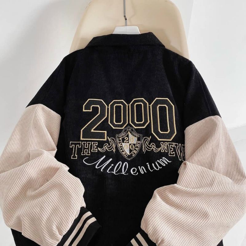 Áo Khoác Chống Nắng 2000 Nam Nữ Cặp Đôi❤HOT RẺ ĐẸP❤Áo Khoác Bomber Nhung Gân Unisex Rông Chữ G Couple Cực Xinh Jakets