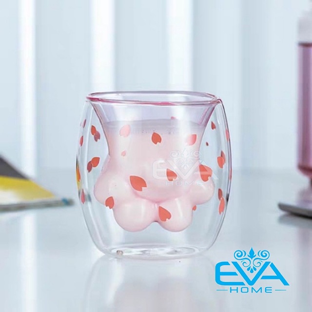 Ly Chân Mèo 2 Lớp Đáng Yêu Cat Claw Cup