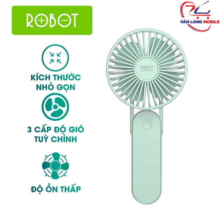 Quạt Mini Cầm Tay Power Bank 2000mAh 3 Tốc Độ Gió -ROBOT RT-BF11- BH 1 ĐỔI 1 12 THÁNG--Hàng Chính Hãng _1