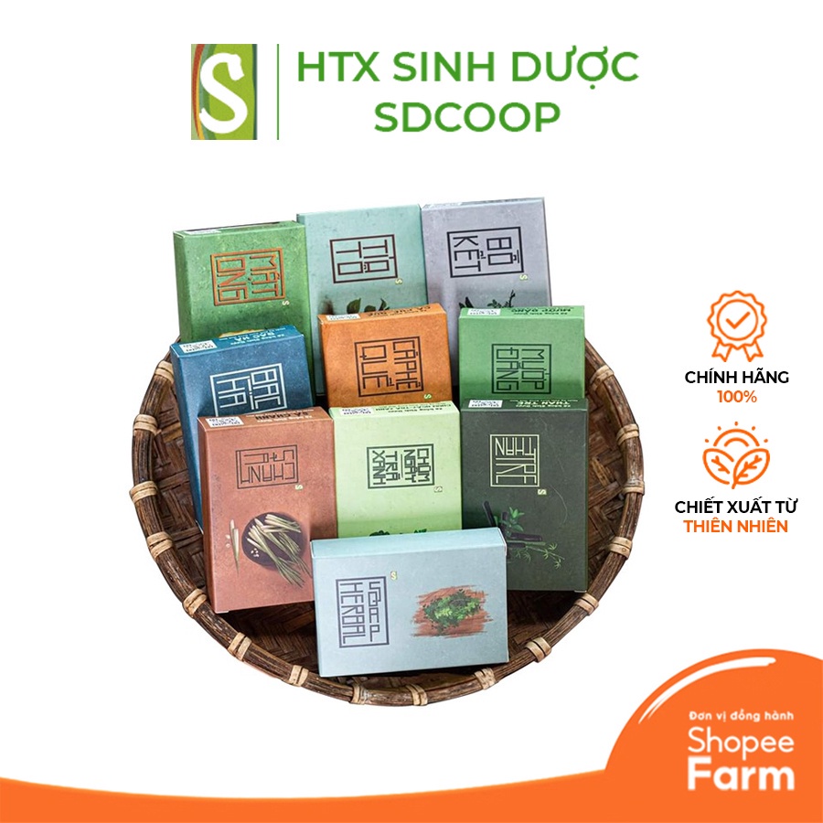 Xà Bông Sinh Dược Thiên Nhiên Đủ 10 loại (Xà Phòng Mướp Đắng Ngừa Mụn, Nghệ Mật Ong, Chùm Ngây Trà Xanh....)