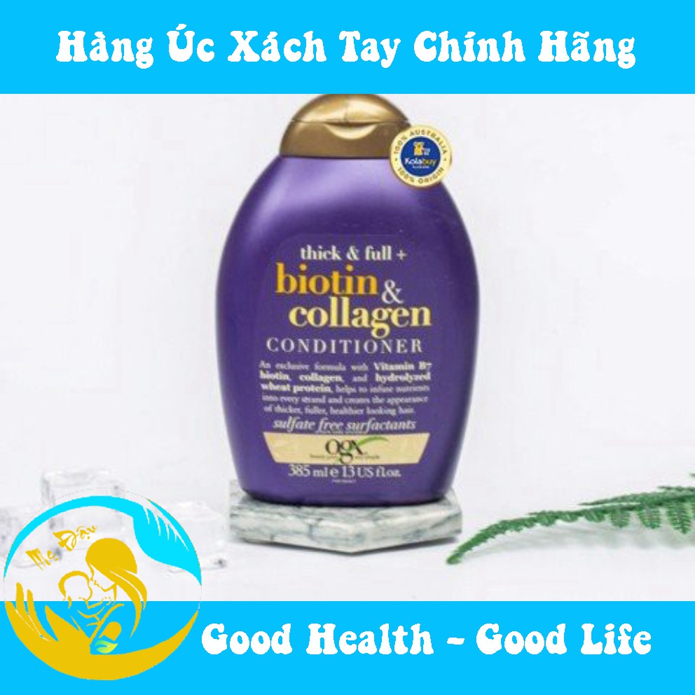 Dầu xả Chống rụng tóc của Úc OGX Thick & Full Biotin & Collagen Conditioner 385ml