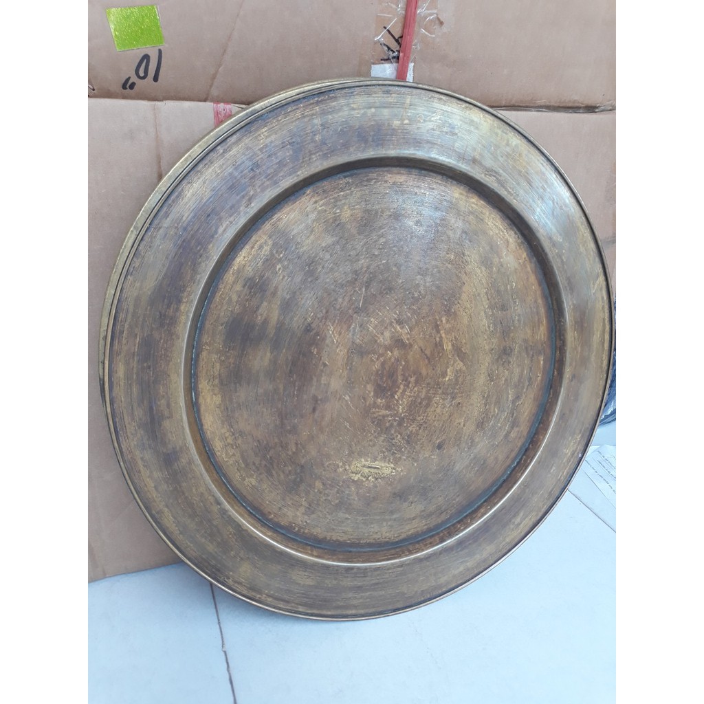 Mâm đồng giả cổ xưa rộng 5 tấc