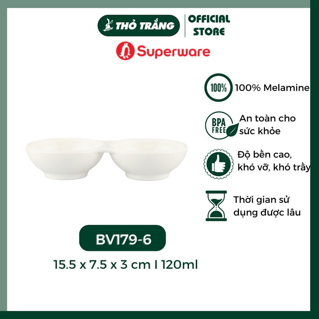 Chén nước chấm nhựa Melamine giả sứ cao cấp- Porceline