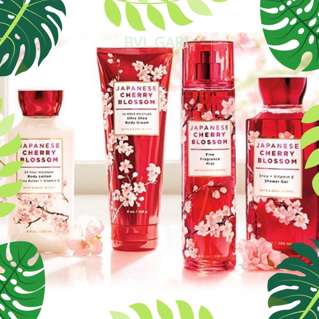 🔥 Bộ Sản Phẩm Xịt Thơm / Dưỡng Thể Bath Body Works Japanese Cherry Blossom Body Lotion 236ml 🔥