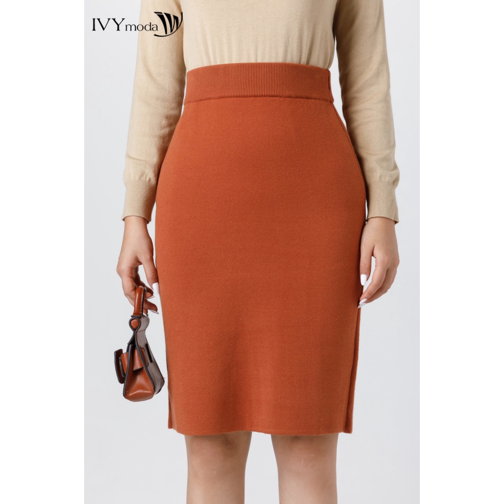 Chân váy len nữ dáng bút chì IVY moda MS 30T0051