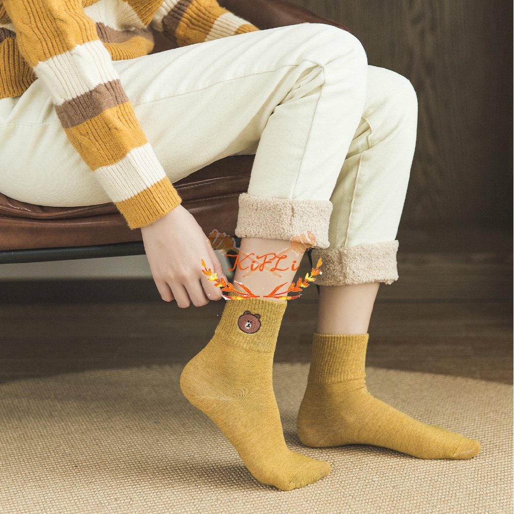 Vớ họa tiết gấu hoạt hình phong cách Unisex dễ thương