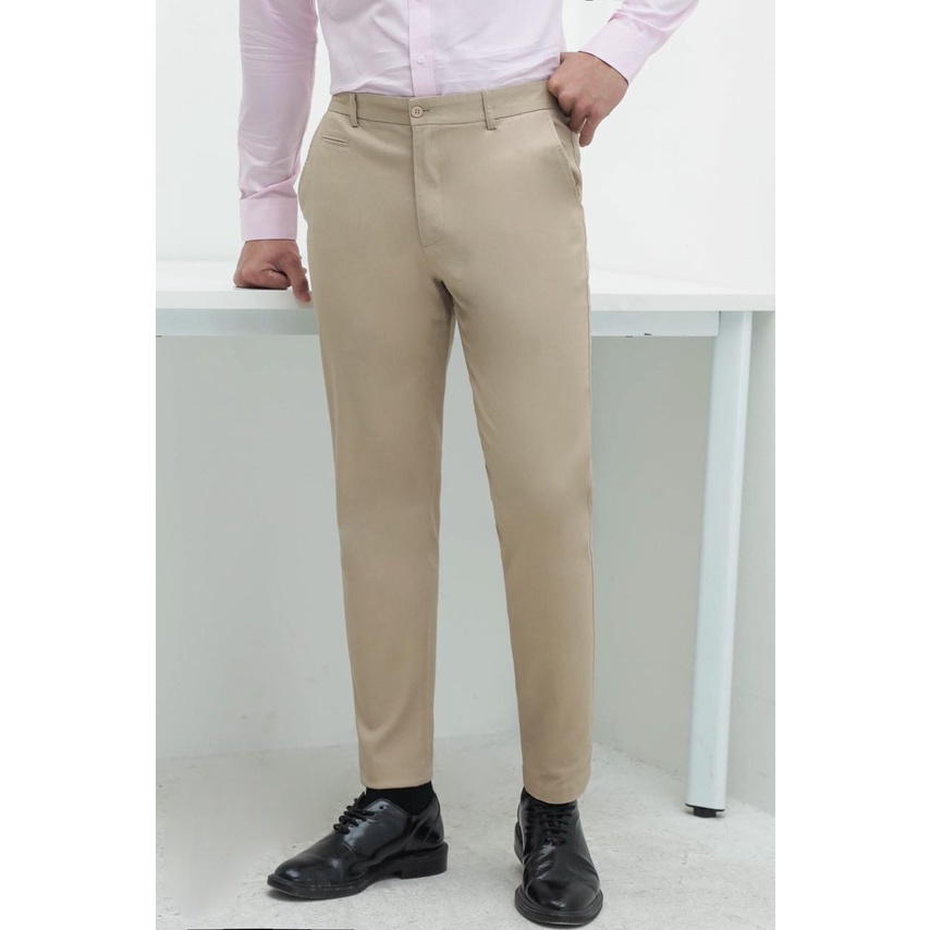 Quần Khaki Americus Gosani Nam Cao Cấp Phom Slimfit Đen Và Be