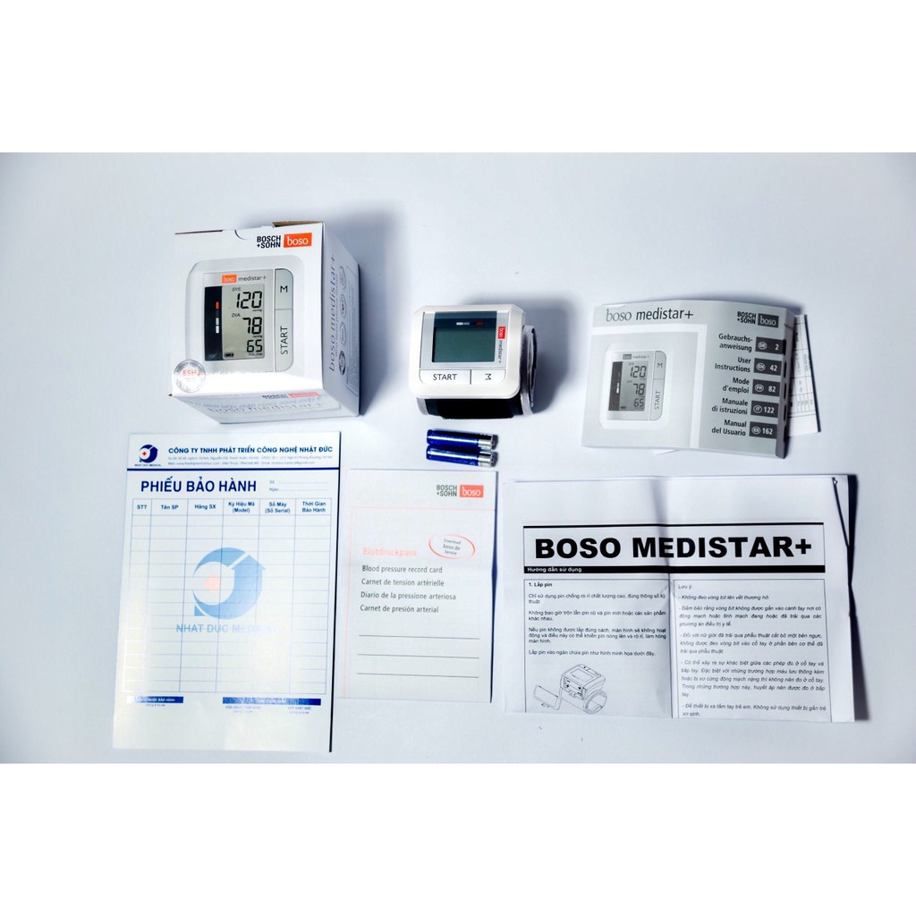 Máy đo huyết áp cổ tay Boso Medistar +  của Đức