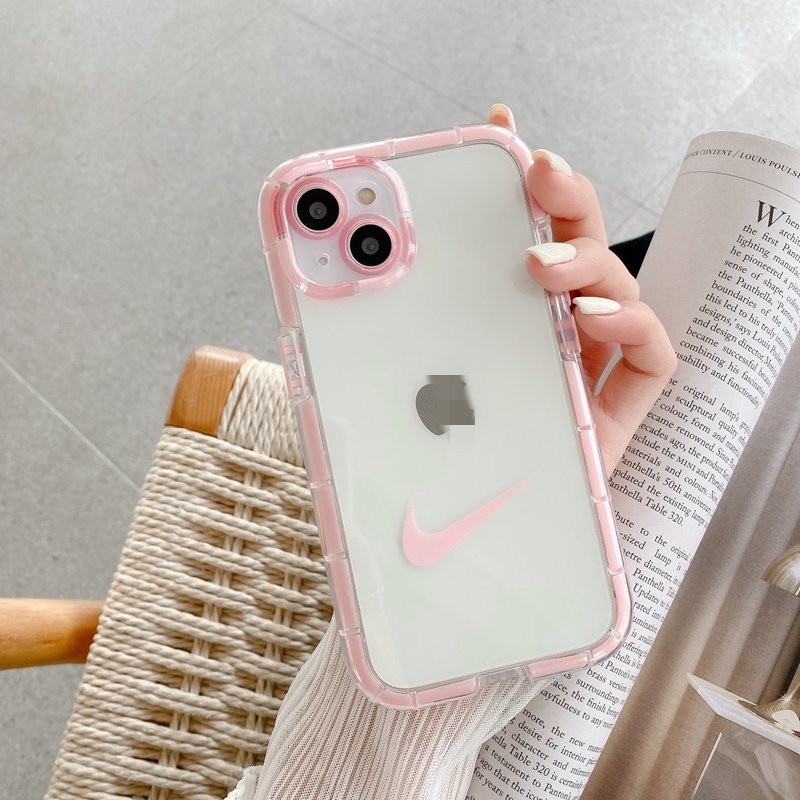 Phát sáng vào ban đêm Silicone mềm Ốp lưng iP iPhone 11 12 Pro Max X XS XR Max Đen Hồng Logo Nike Bàn thời trang nam Shin Case