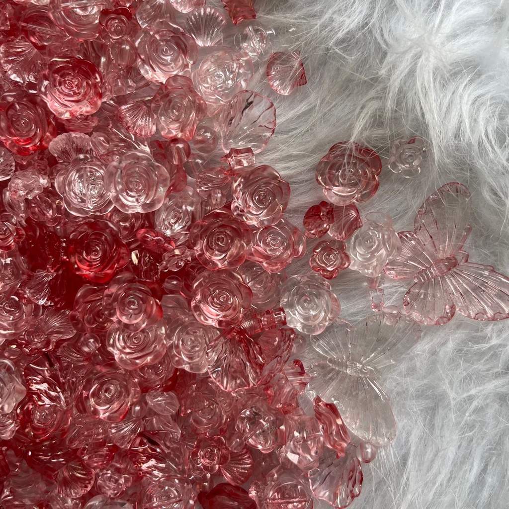 Ốp Điện Thoại ABS Trong Suốt Đính Hạt Ngọc Trai / Bướm / Hoa / Người Ngoài Hành Tinh Cho Iphone