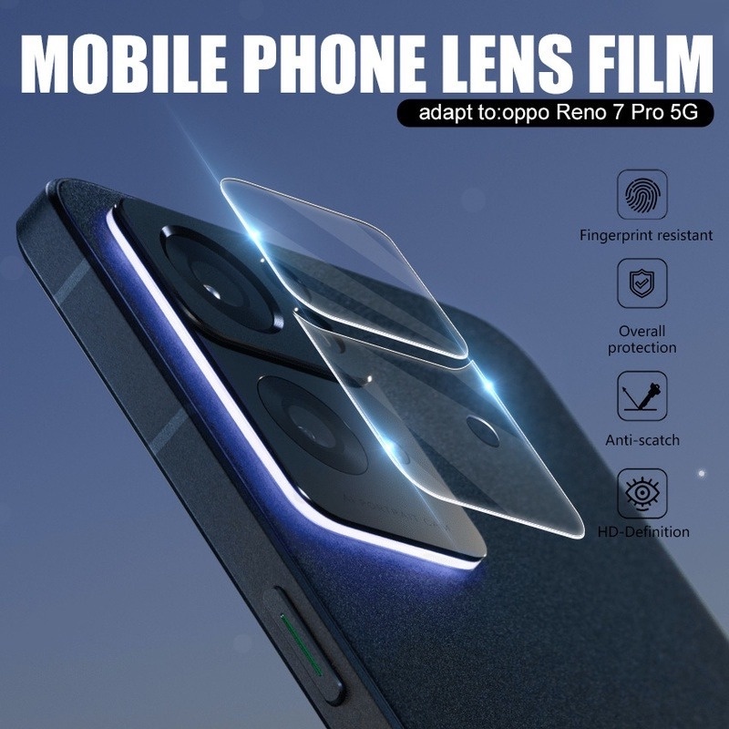 Miếng Dán Bảo Vệ Camera Sau Điện Thoại Chống Sốc Màu Đen Cho OPPO Reno 7Z 7 Pro 5G