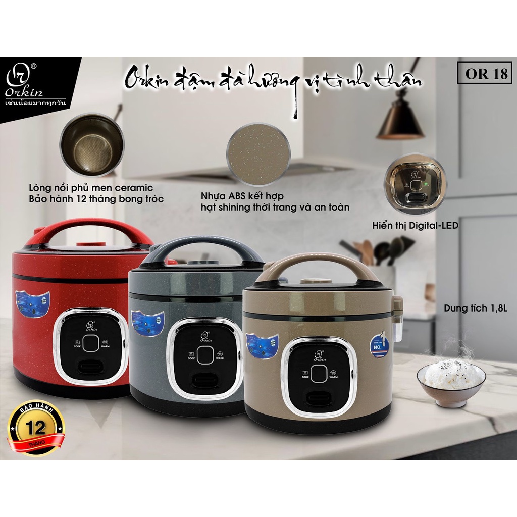 Nồi cơm điện thái lan  ORKIN OR22 -2,2 lít hàng chính hãng