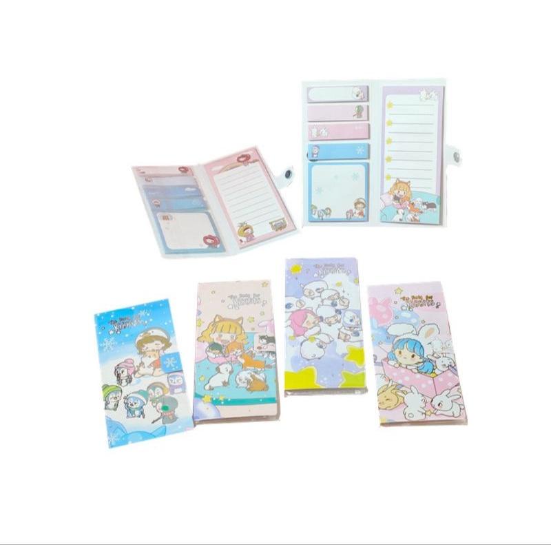 Ví giấy note 6 thếp trong 1 có cài nam châm siêu đáng yêu