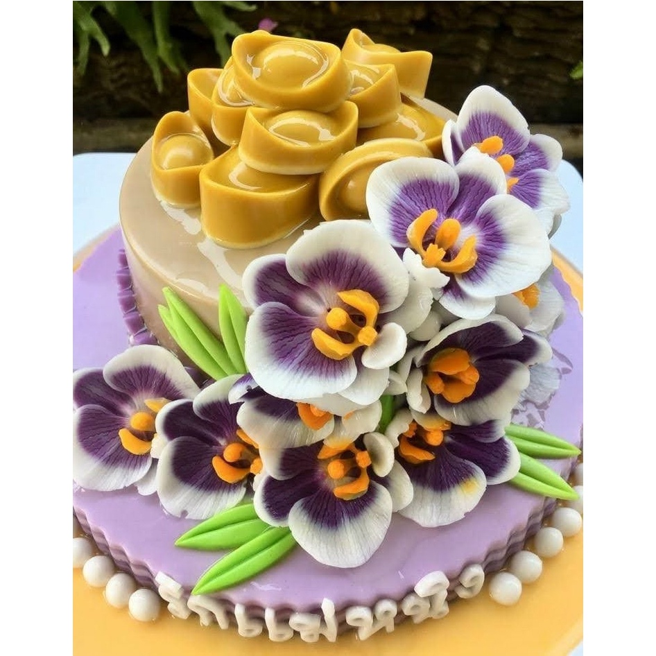 Khuôn silicon hoa Lan Hồ Điệp làm bánh rau câu 4D