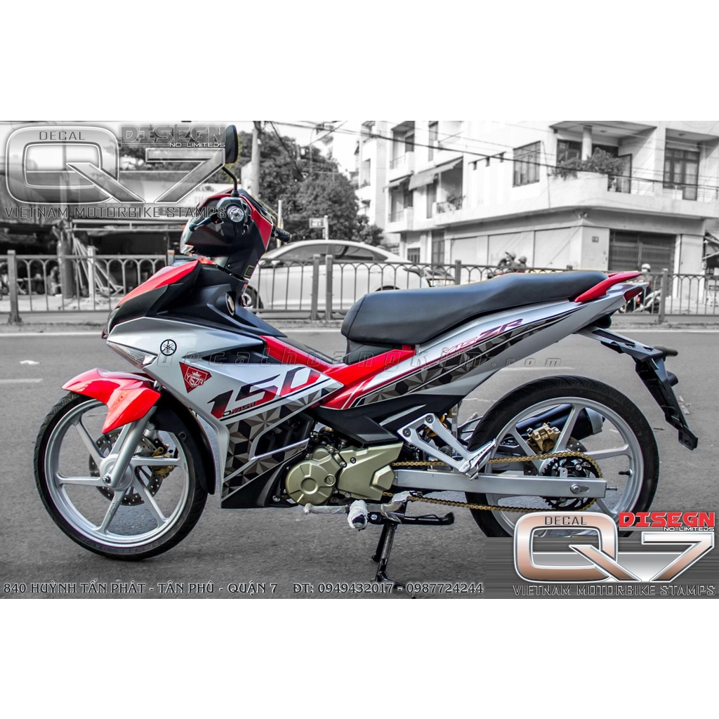 Tem Rời EXCITER 150 Y15ZR TRẮNG ĐỎ