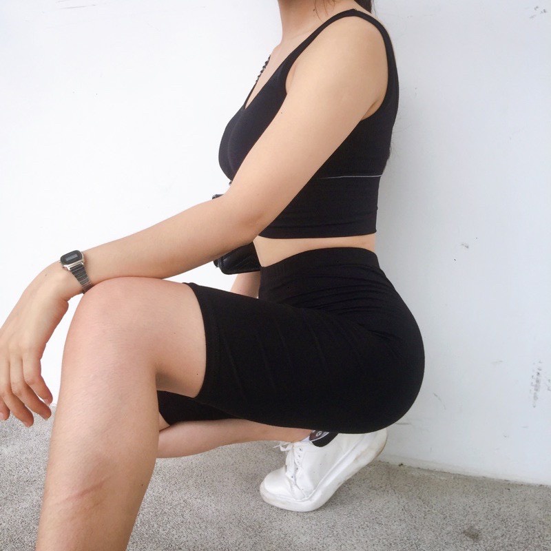 Quần Legging Đùi,Lửng Ngố Nâng Mông Cạp Cao Siêu Hot Siêu Co Giãn Loại 1 Big Size Đến 87 cân