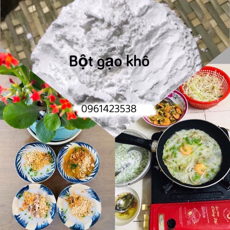 1Kg Bột Gạo Khô Đút Bánh Bèo,Bánh Xèo Bình Định