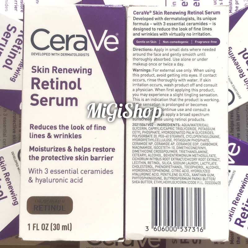 Tinh Chất Chống Lão Hoá Ban Đêm Cerave Skin Renewing Retinol Serum 30ml
