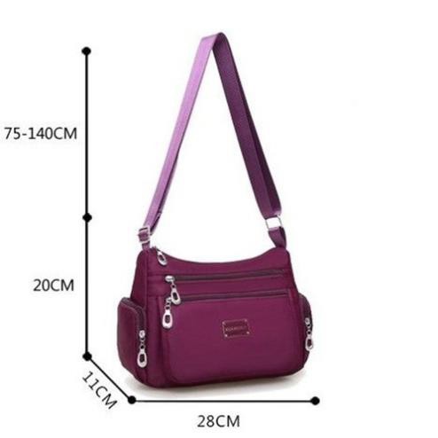 Túi xách đeo chéo nữ đẹp, chất liệu vải dù chống thấm nước cao cấp, có nhiều ngăn tiện lợi - TX088