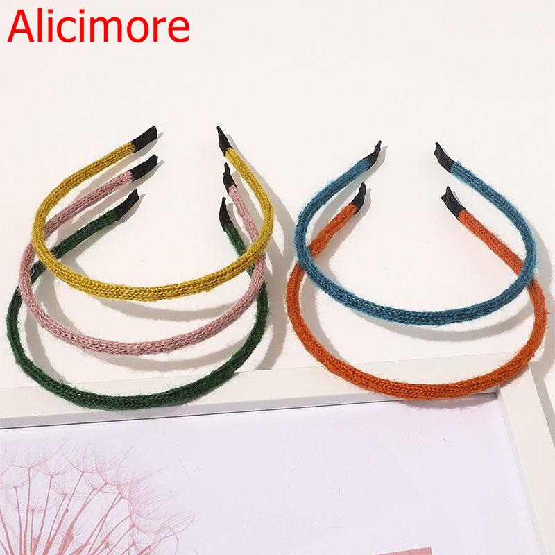 Alicimore New candy color mohair simple and versatile plush hair band