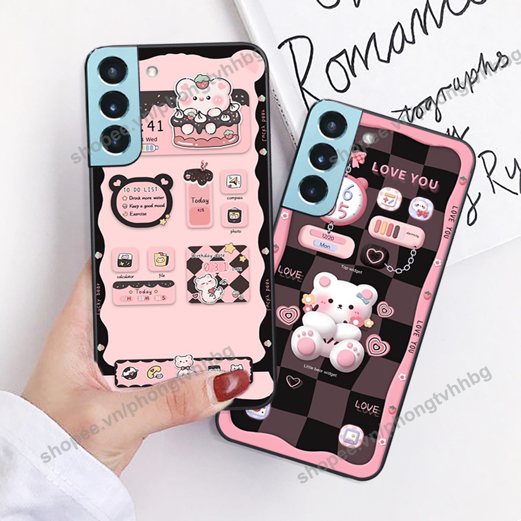 Ốp lưng Samsung S22 / S22 Plus / S22 Ultra / S22+ gấu,thỏ trắng , đồng hồ dễ thương cute cực đẹp