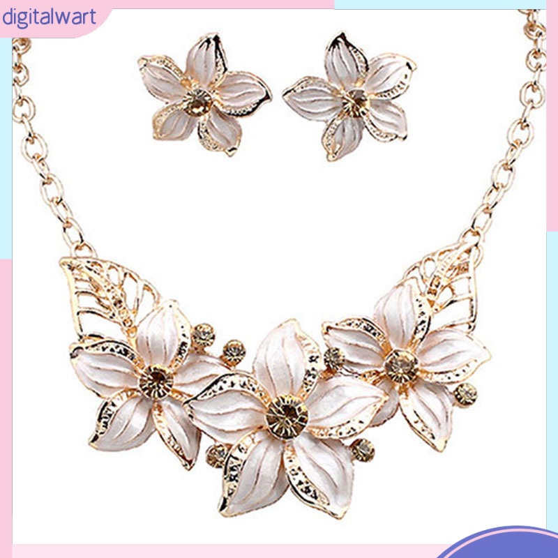 Dây chuyền mặt hoa đính đá thời trang cho nữ