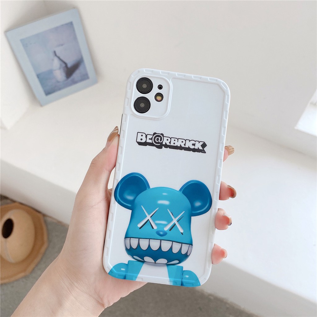 Ốp điện thoại nhựa mềm hoạ tiết Bearbrick G3930 cho IPHONE 12 MINI 11 PRO MAX 6 6S 7 8PLUS SE2 X XS XR XSMAX