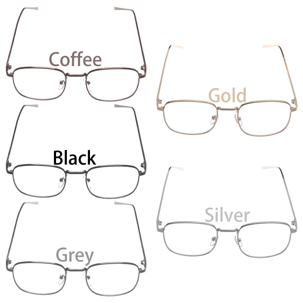 Kính mát kim loại gọng vuông phong cách cổ điển thời trang dành cho nam và nữ